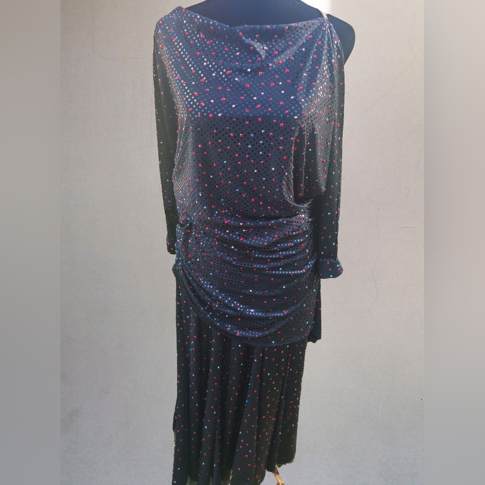 Elegant Black and Red Rhythm/Latin Ballroom Dress